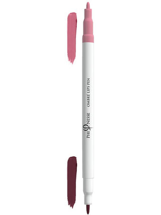 PhiNesse Ombre Lips Pen Red Plum - Soft Pink 02
